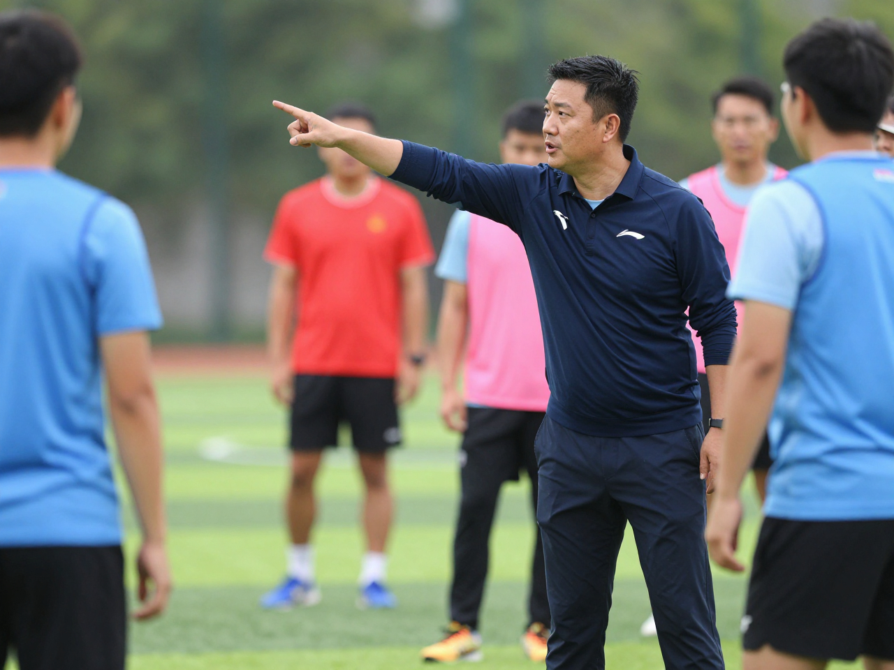 Coach guiding team movement with Cleanserinse